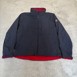 Chick-fil-A Team Style Oobe Softshell Jacket Mens Medium Blue Red Fleece Lined